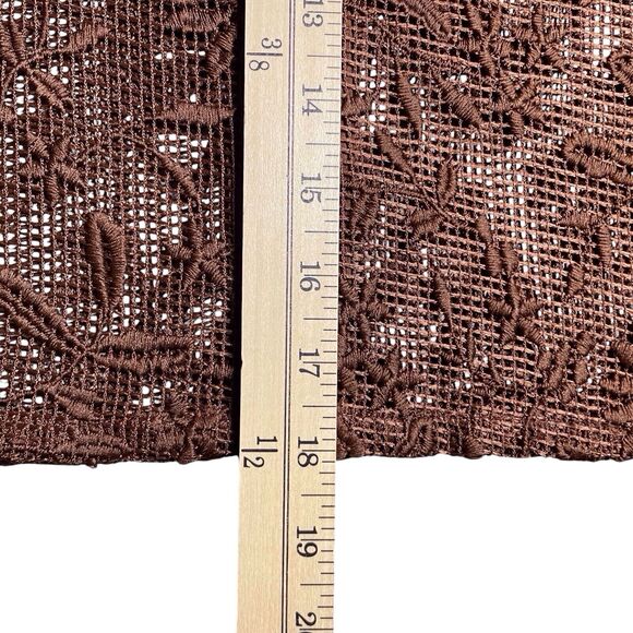JASON WU Lace Sheer Floral Button Down Top NWT Size Large Brown - Picture 14 of 15